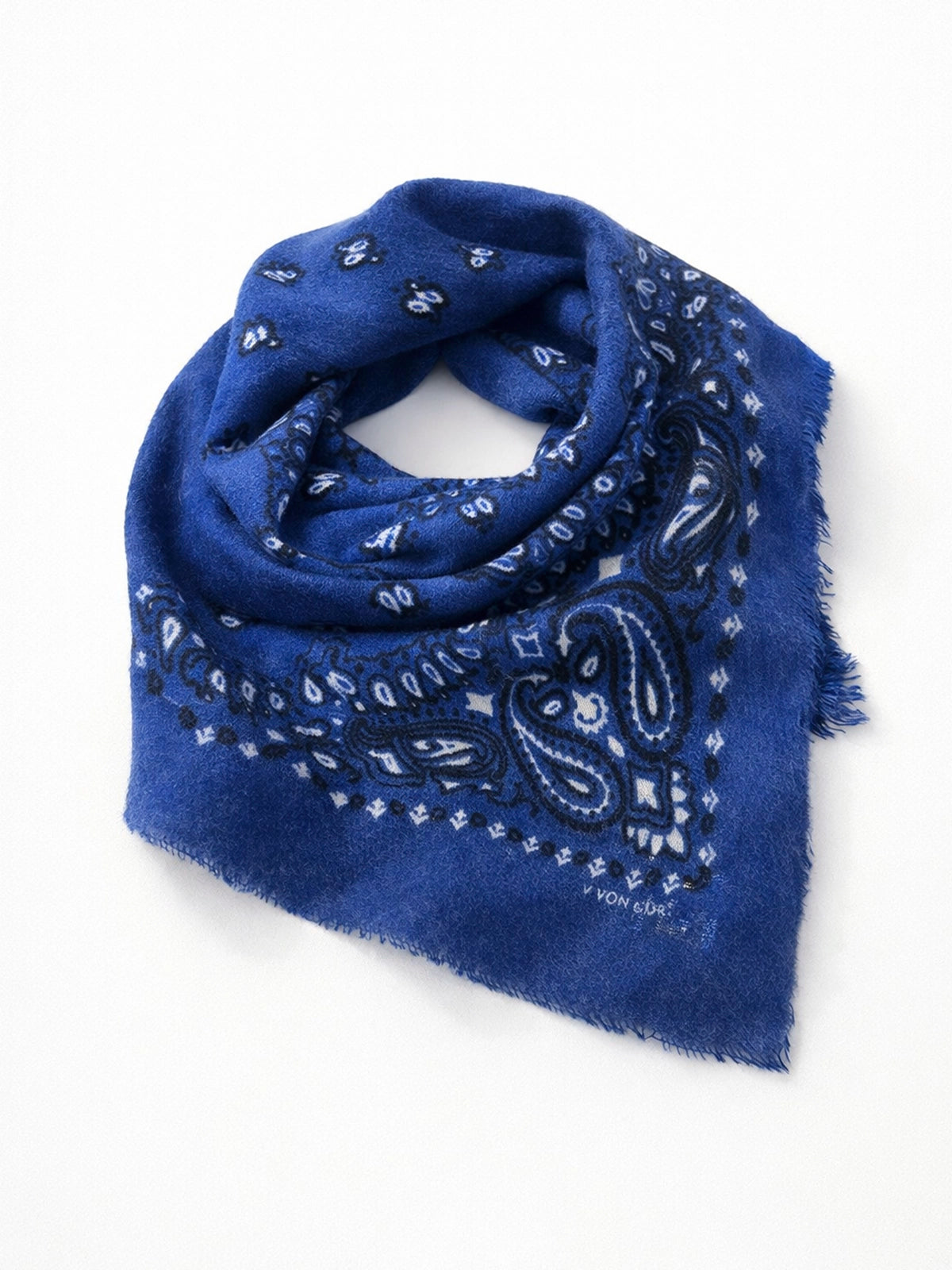 Bandana XXL Sahara Azul Klein de cashmere 100% — pañuelo suave y elegante