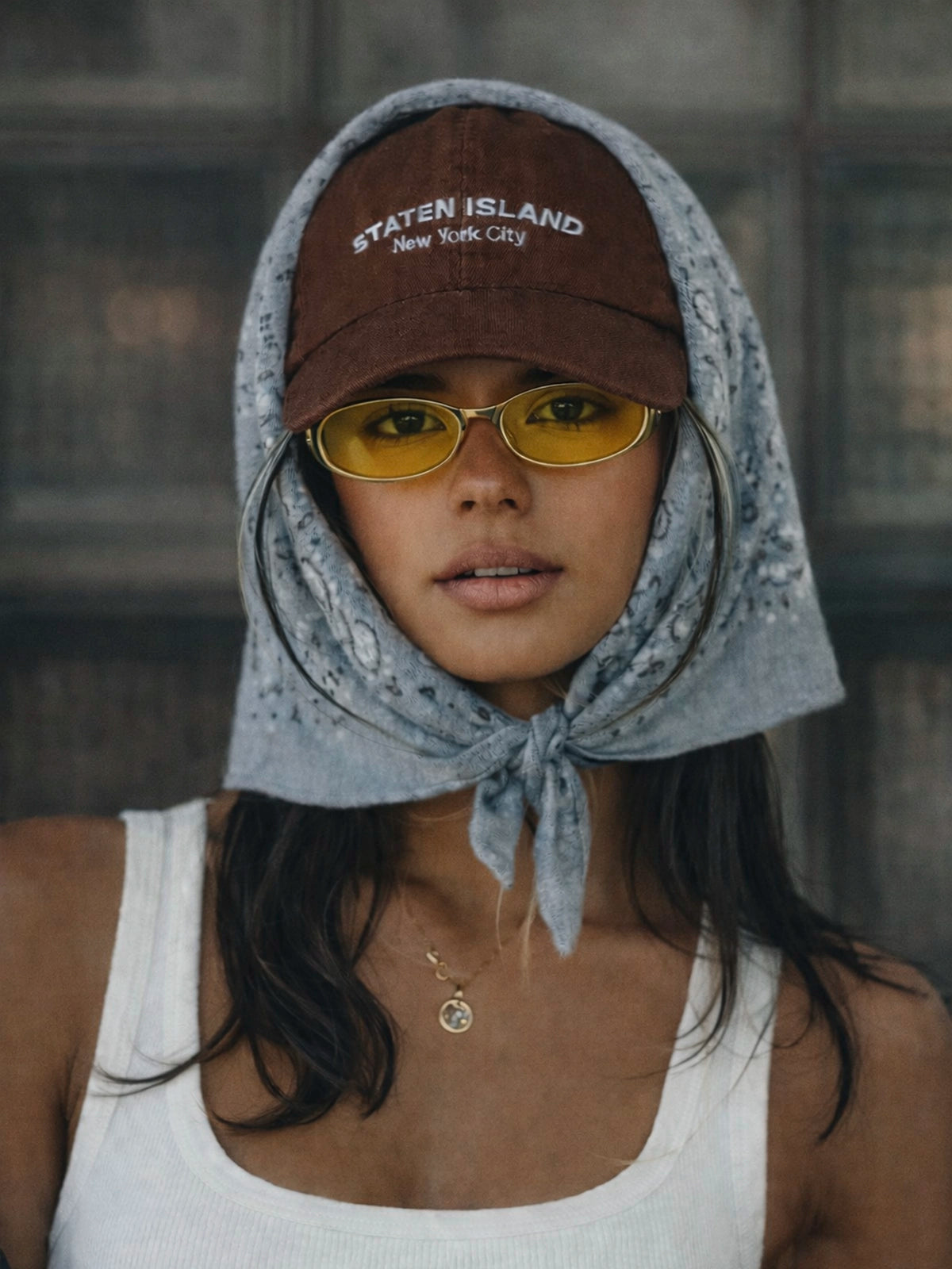 Bandana XXL Sahara Aqua de cashmere 100% — pañuelo suave y elegante