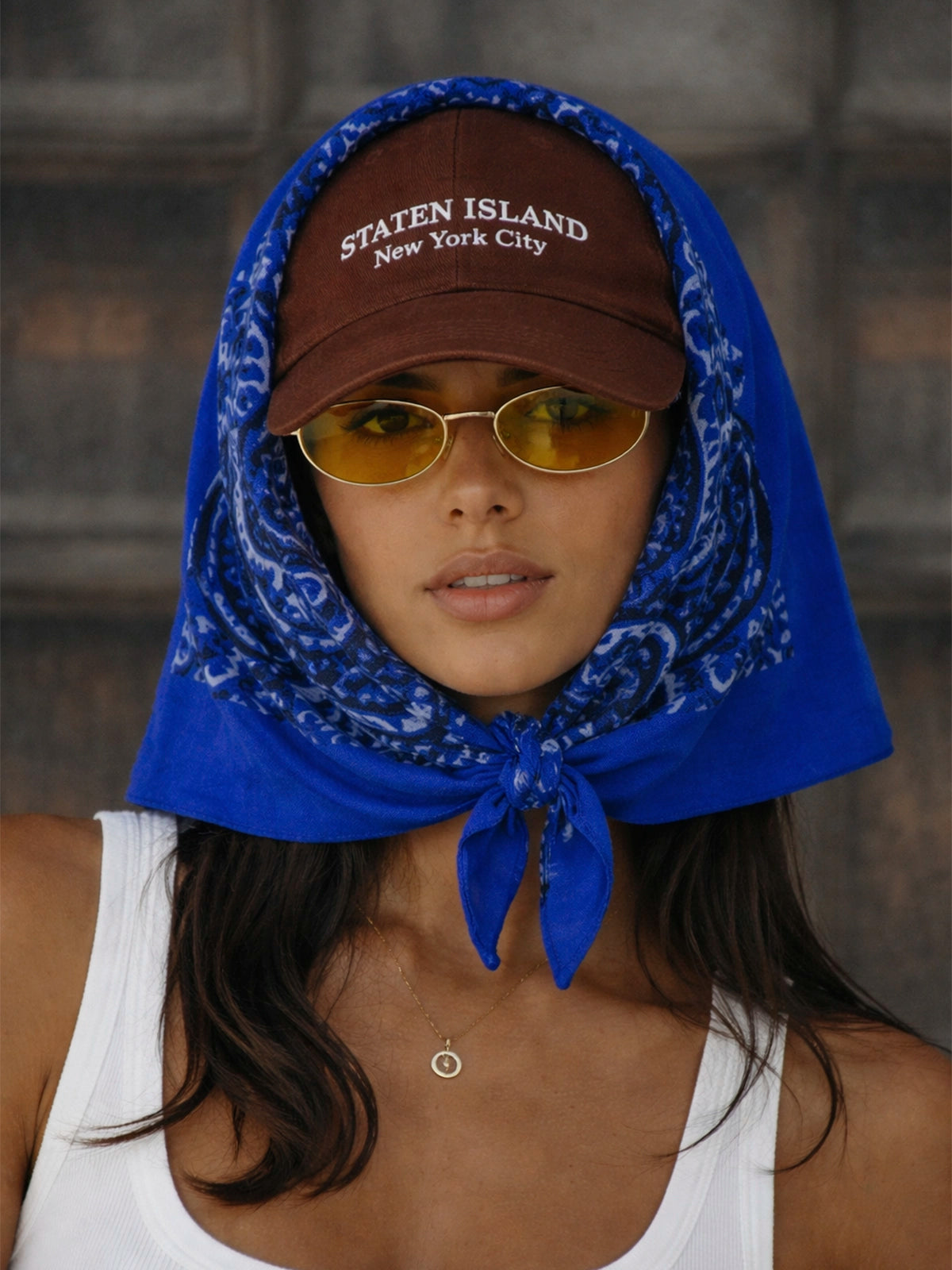 Bandana XXL Sahara Azul Klein de cashmere 100% — pañuelo suave y elegante