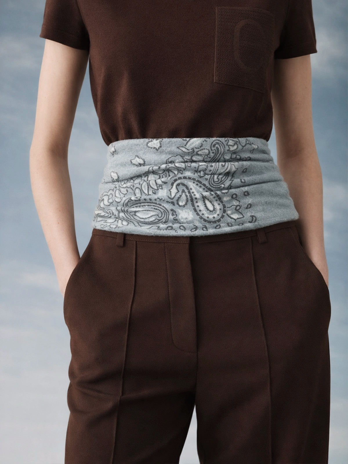 Bandana XXL Sahara Aqua de cashmere 100% — pañuelo suave y elegante