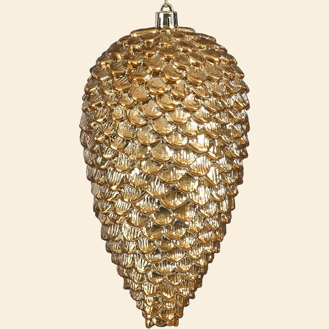 Colgante navideño piña dorado