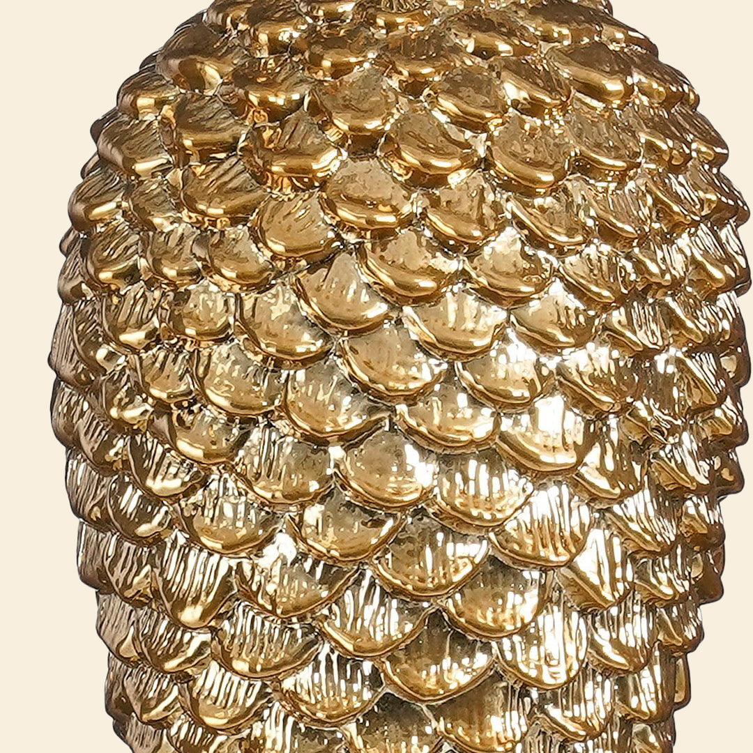 Colgante navideño piña dorado