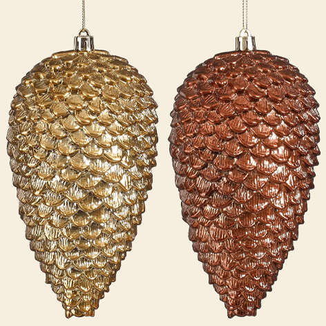 Colgante navideño piña dorado