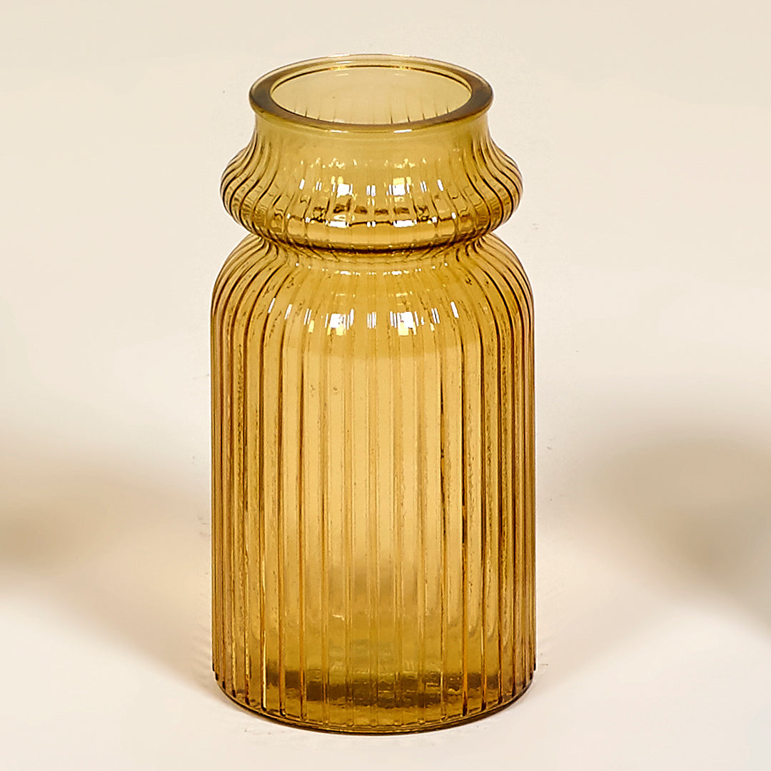 Jarrón Isabella de vidrio reciclado color ambar