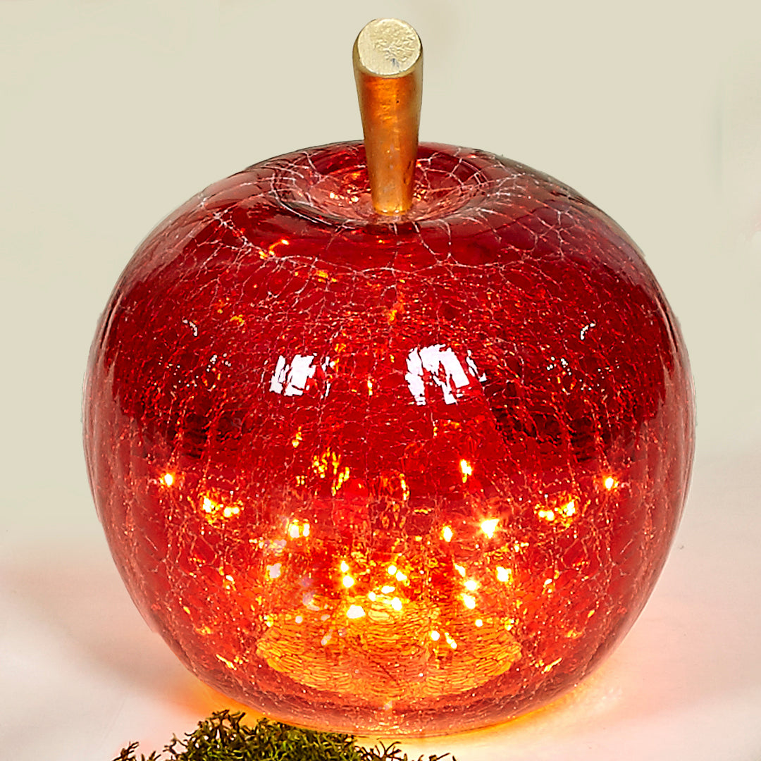 Manzana cristal roja 10 leds+timer
