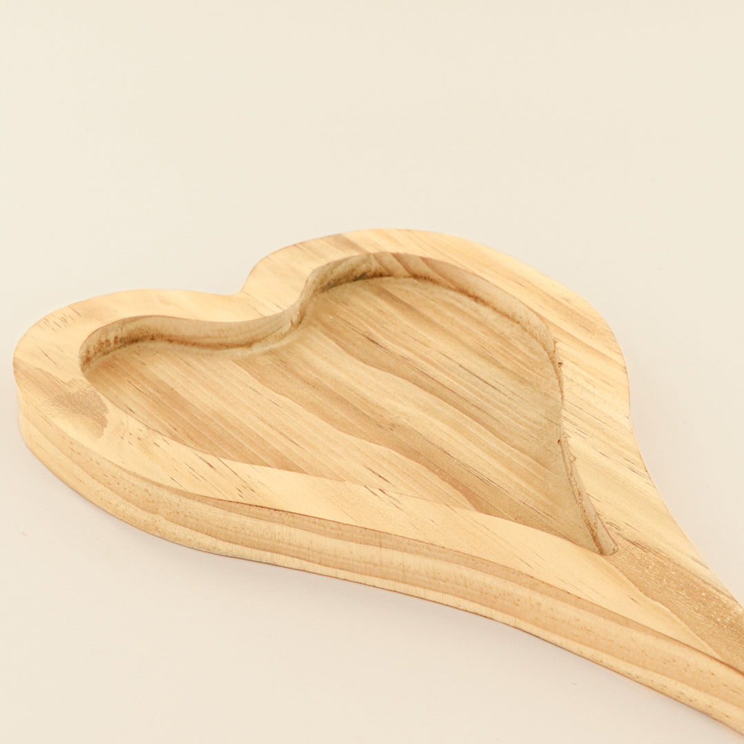 Centro corazón madera natural