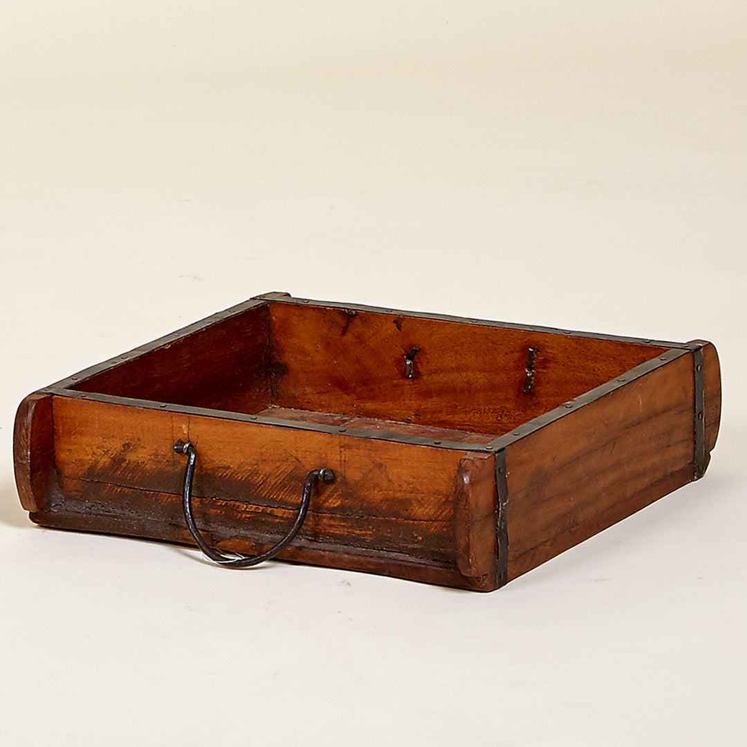 Cajón de madera reciclada acabado antic