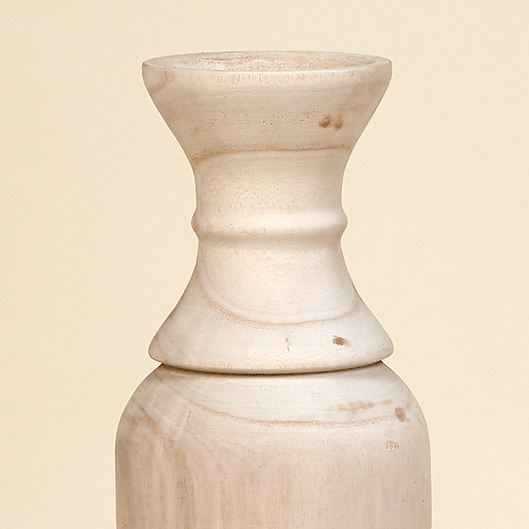 Jarrón oval Kale madera de Paulownia