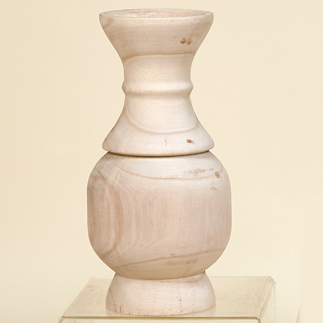 Jarrón oval Kale madera de Paulownia