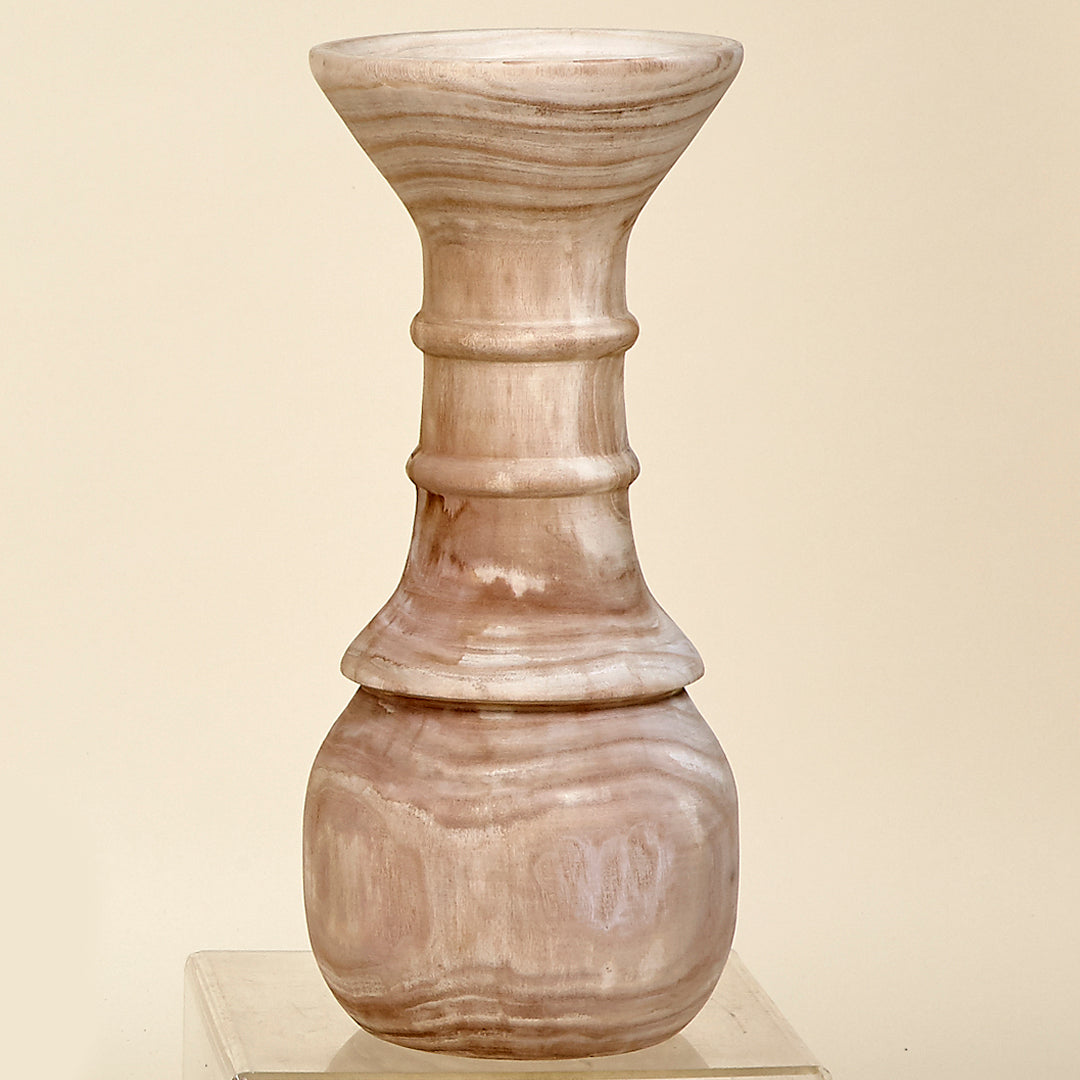 Jarrón aros Kale madera de Paulownia