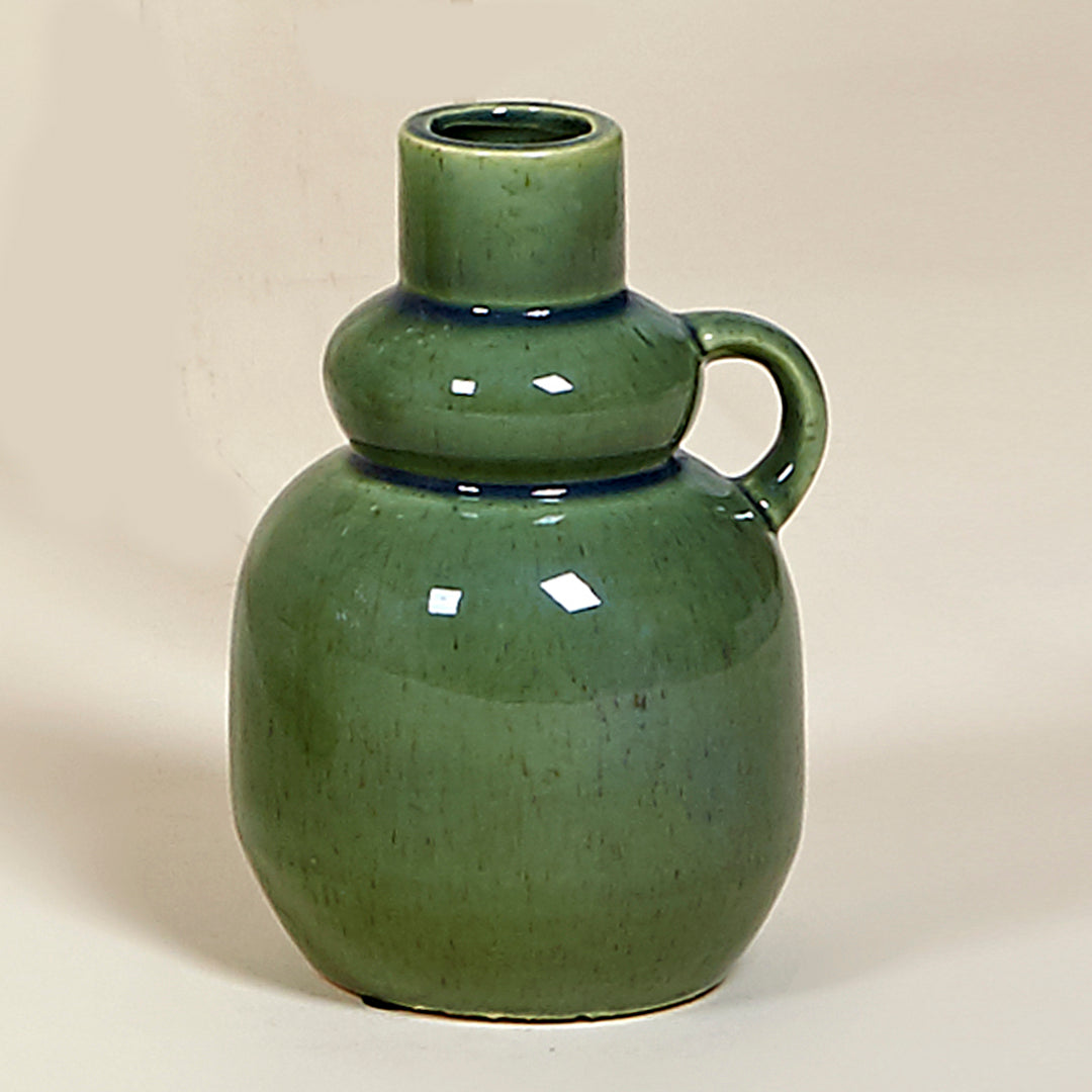 Jarra Évora de cerámica en color verde