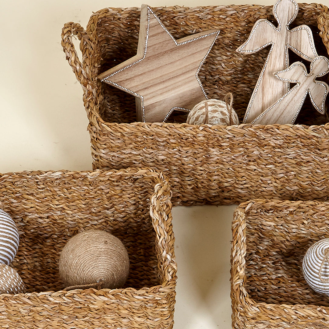 Juego de 3 cestas rectangulares Corso