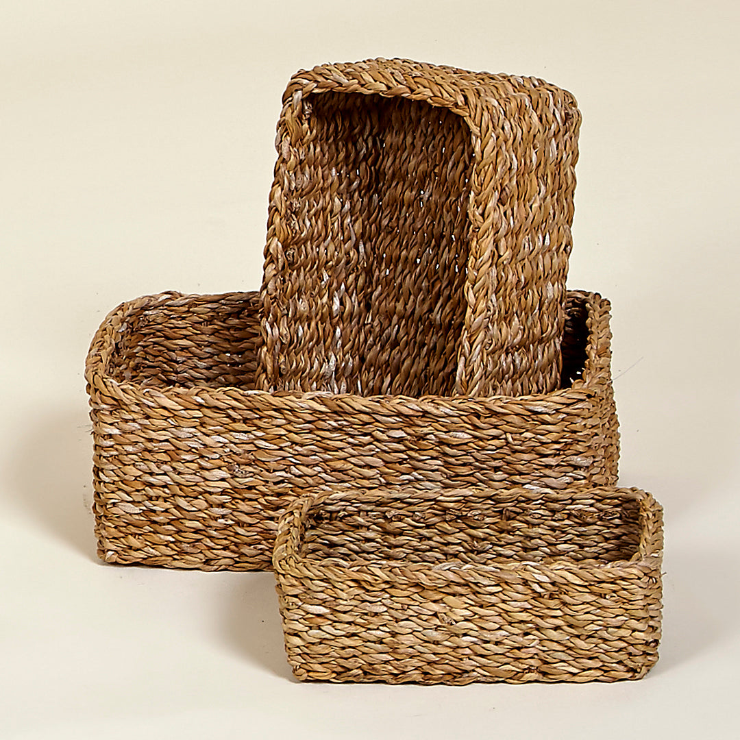 Juego de 3 cestas rectangulares Corso