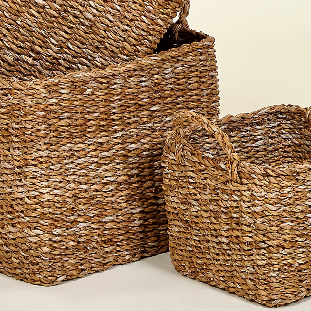 Juego de 3 cestas cuadradas Corso