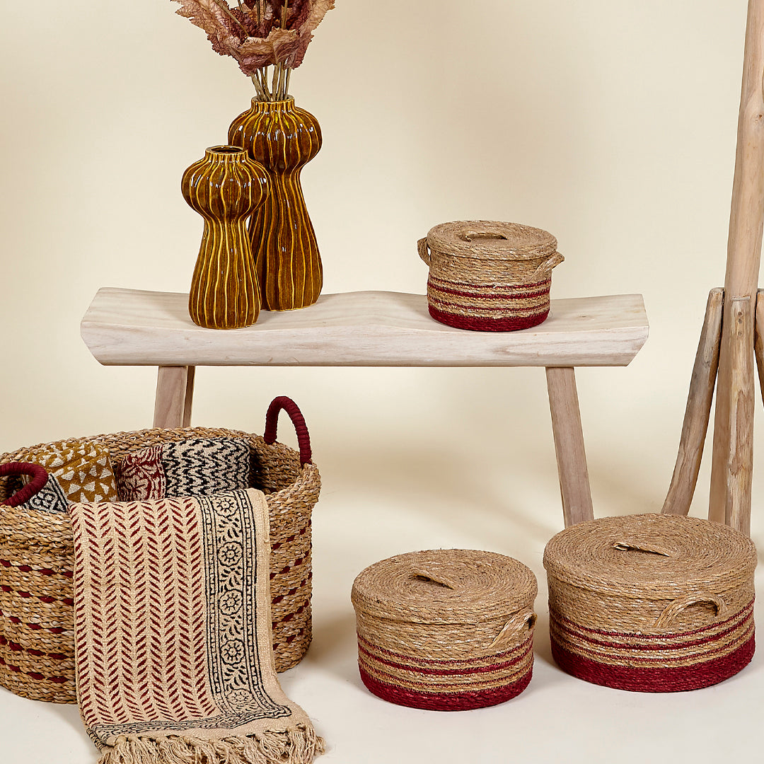 Juego de 3 cestas cajas Toscana