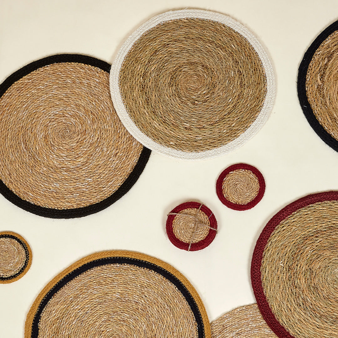 Juego de 4 individuales Corso borde blanco