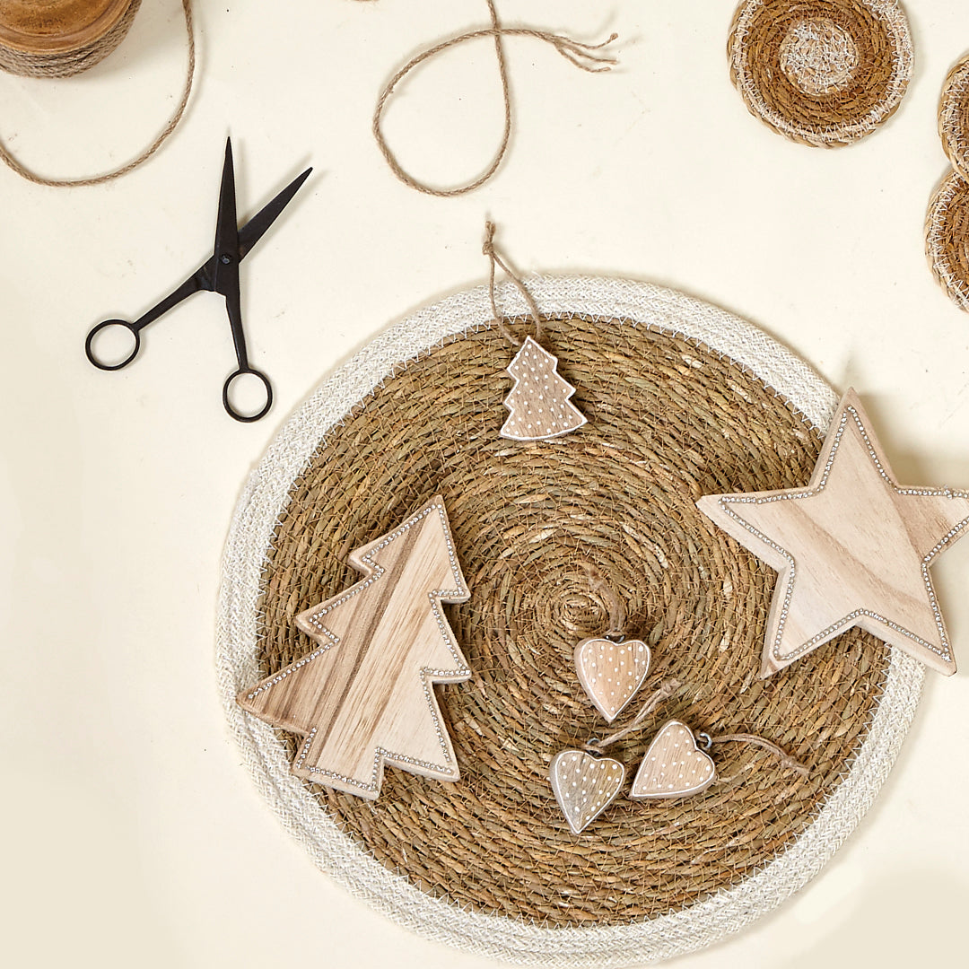 Juego de 4 individuales Corso borde blanco