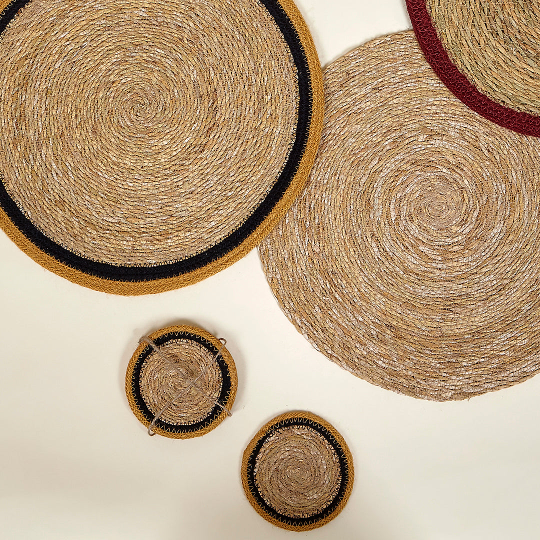 Juego de 4 Posavasos Corso mostaza