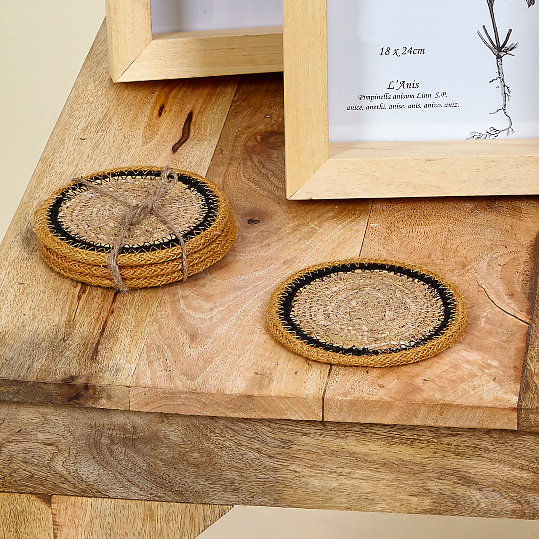 Juego de 4 Posavasos Corso mostaza