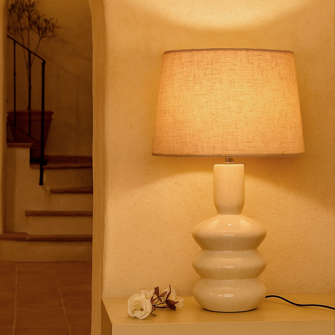 Lámpara Mesa Oslo + pantalla de porcelana