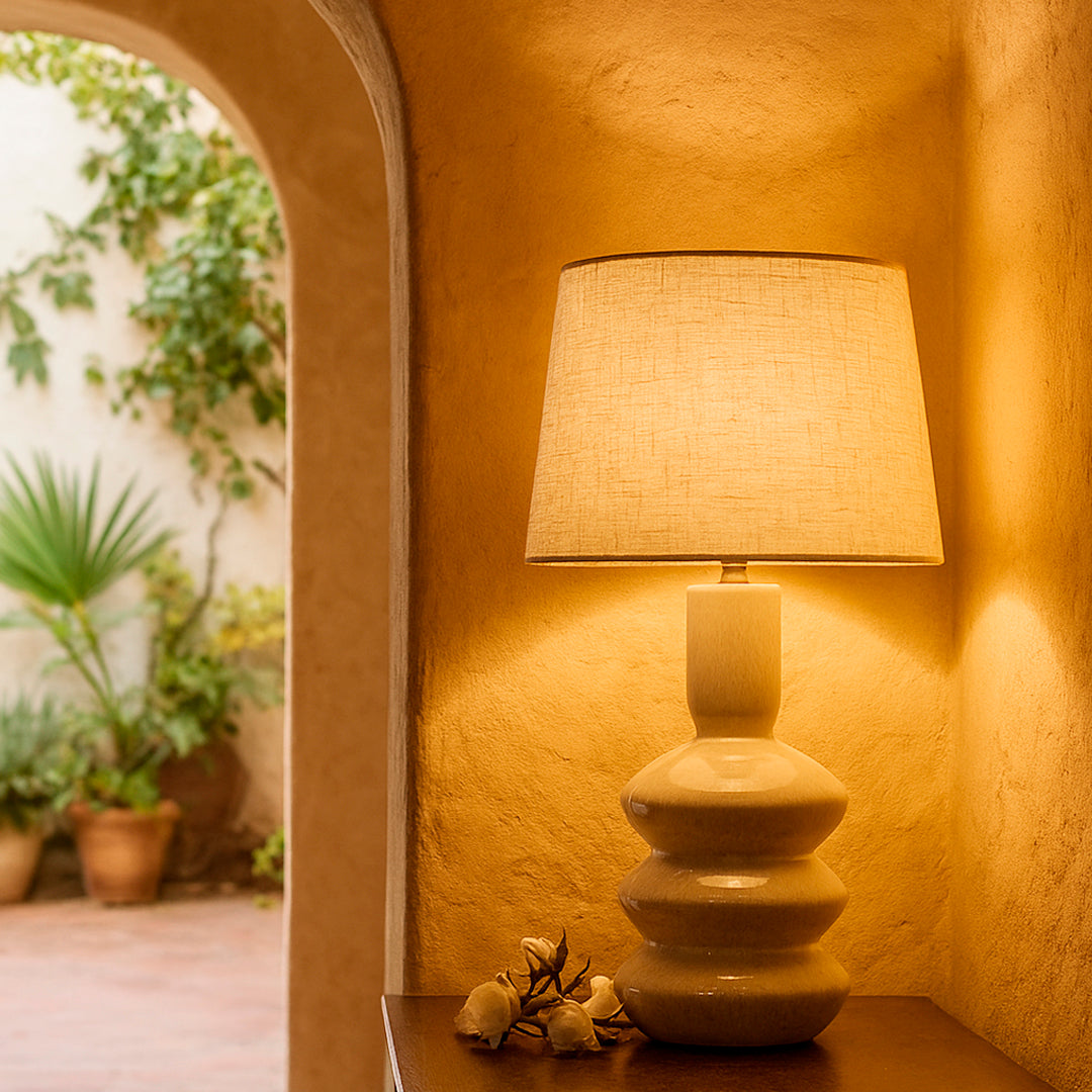 Lámpara Mesa Oslo + pantalla de porcelana