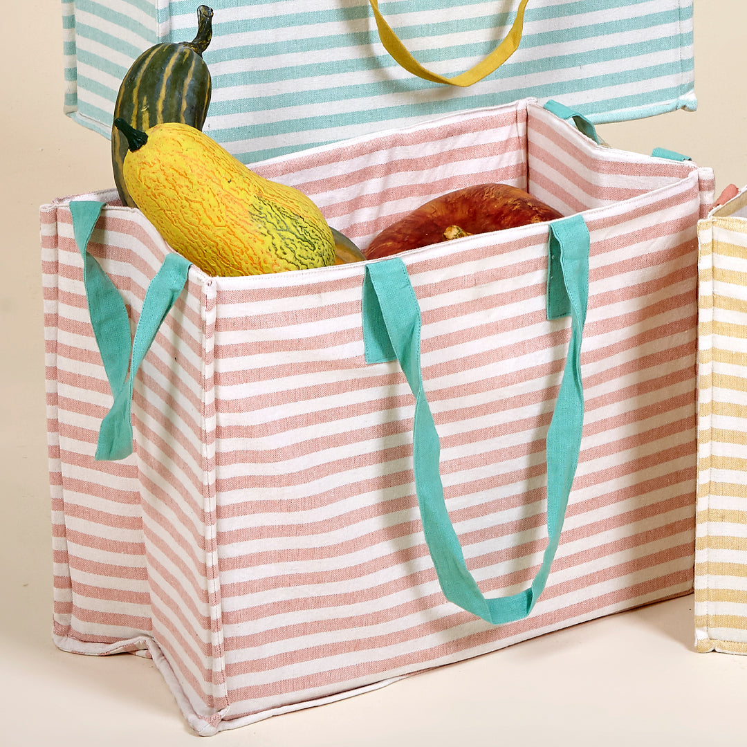 Shopping bag Milos de algodón con compartimentos para guardar las botellas