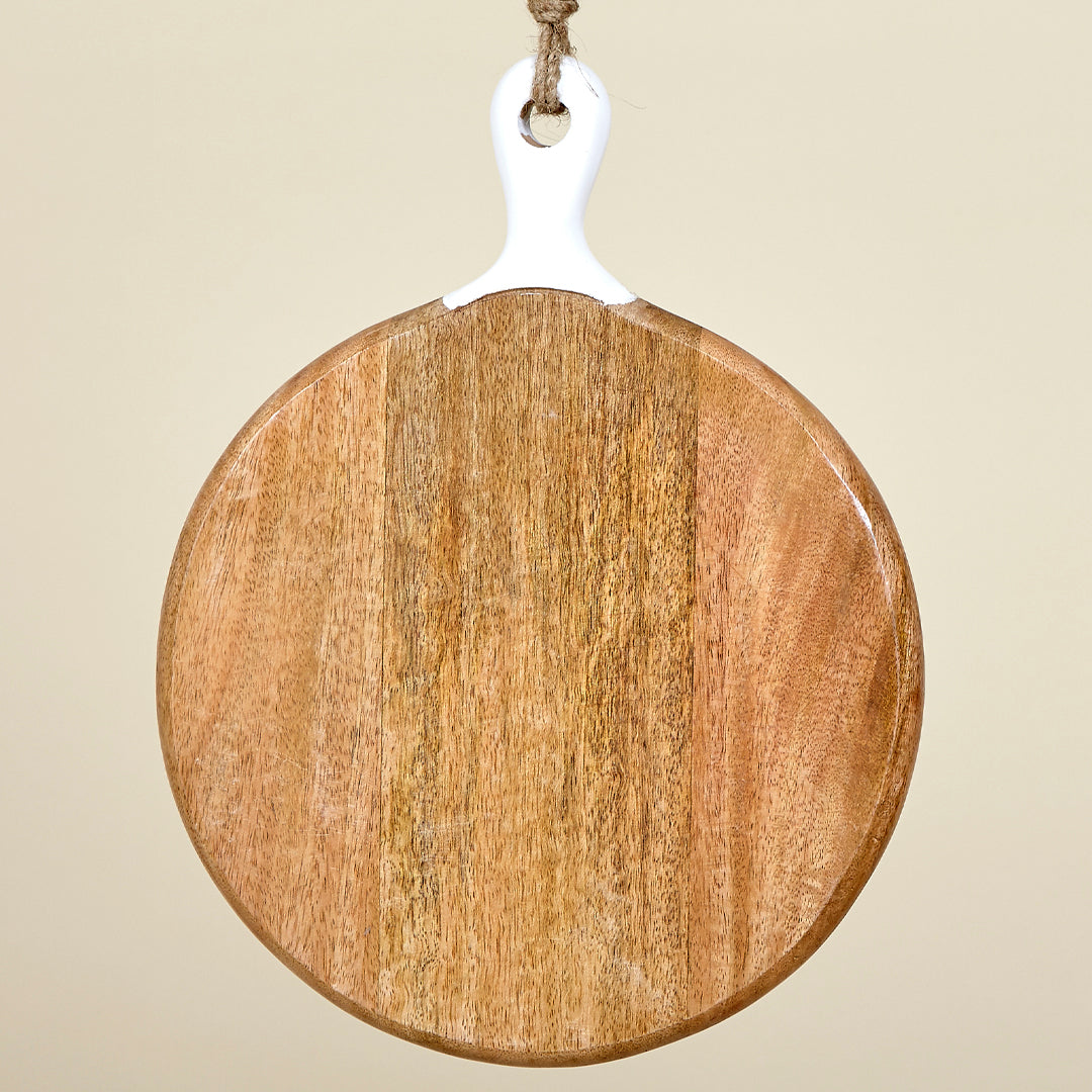 Tabla de cortar Portofina redonda grande madera de mango