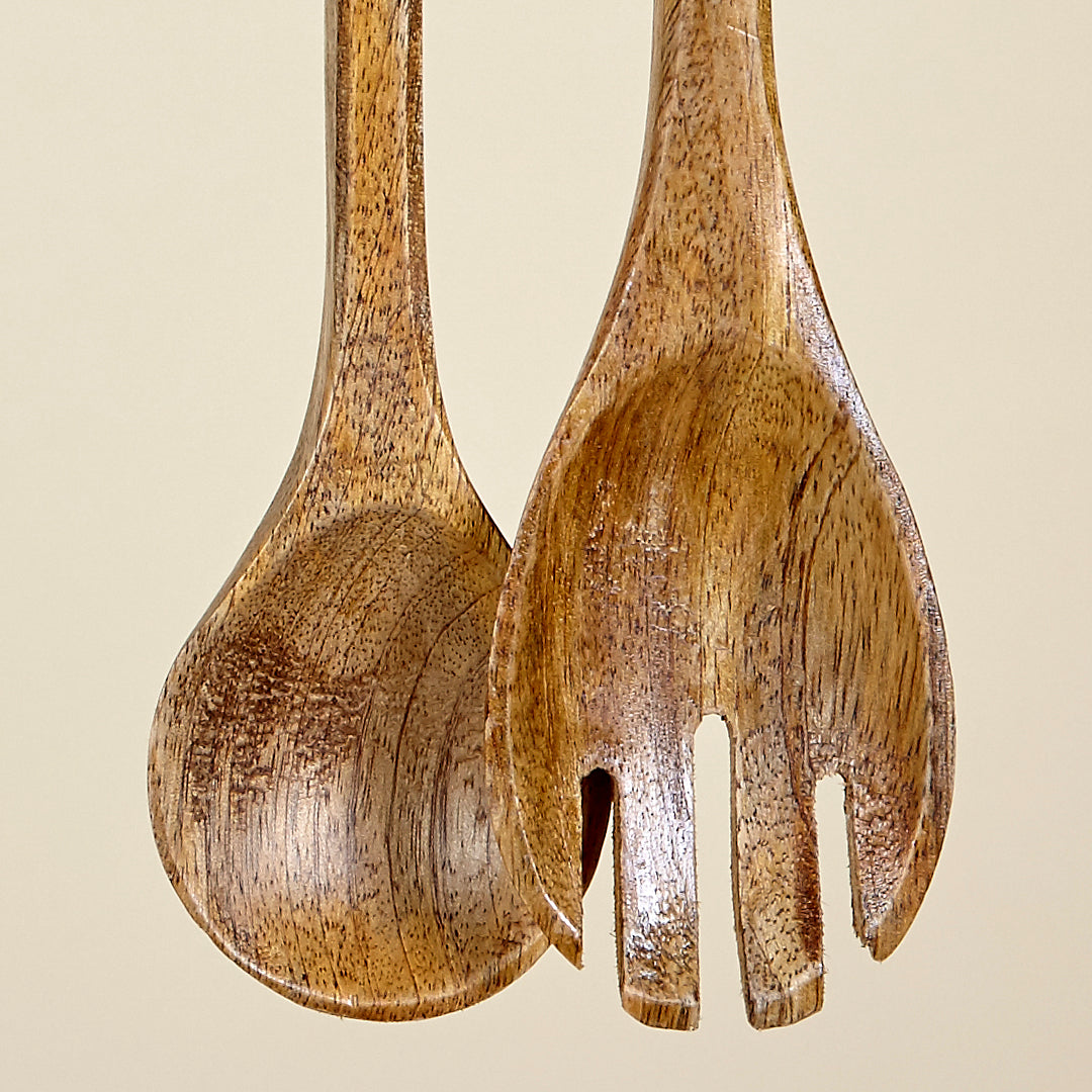 Set de 2 cubiertos Portofino azul marino madera de mango