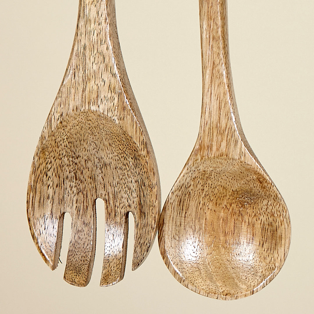 Set de 2 cubiertos Portofino blanco madera de mango