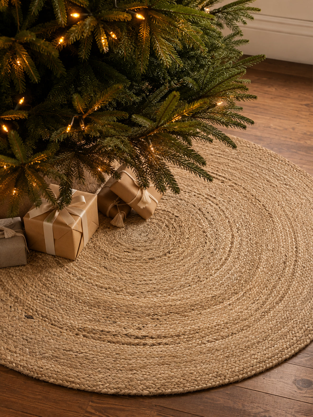 Alfombra Redonda de Yute Natural Ø120 cm