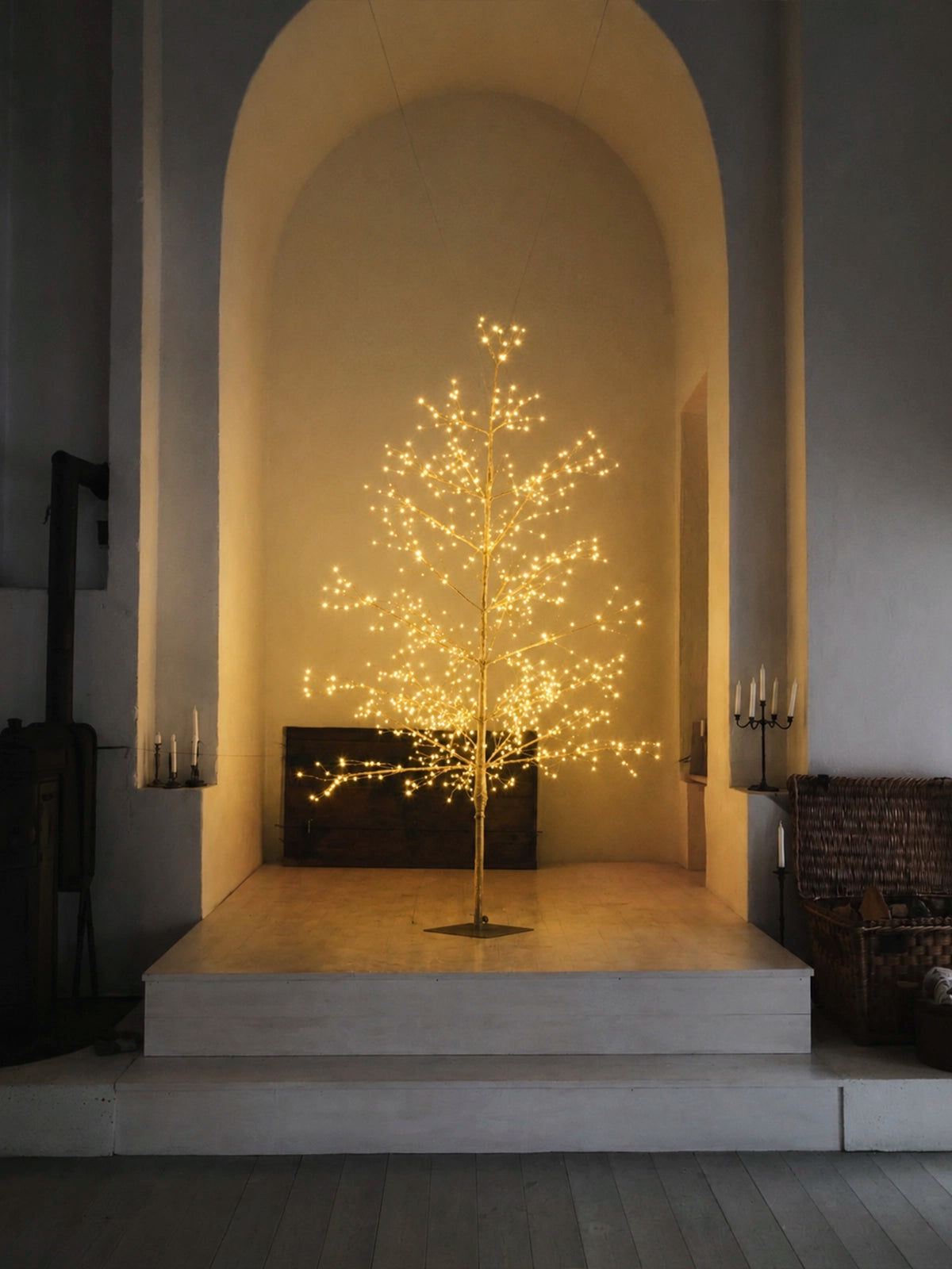 Árbol de Navidad Mágico con 1635 Luces LED Cálidas – 210 cm