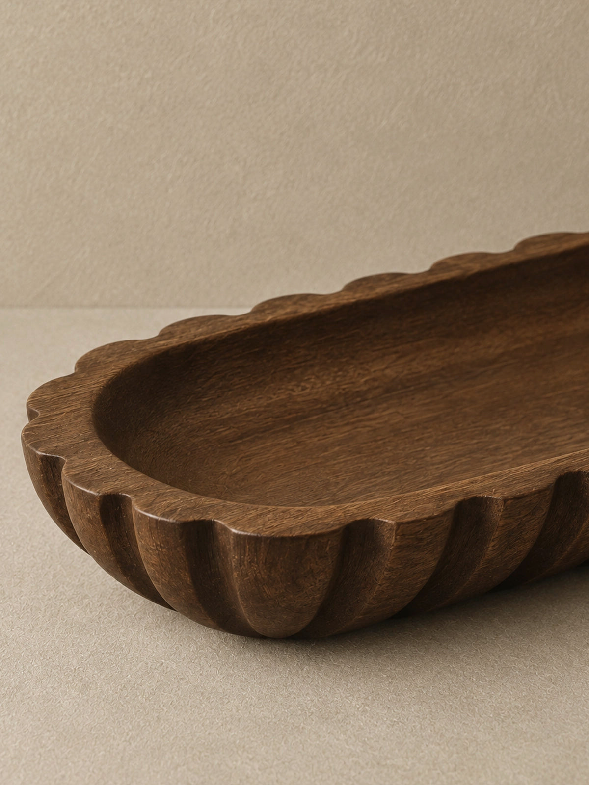 Bandeja decorativa de madera Cacao 42 cm