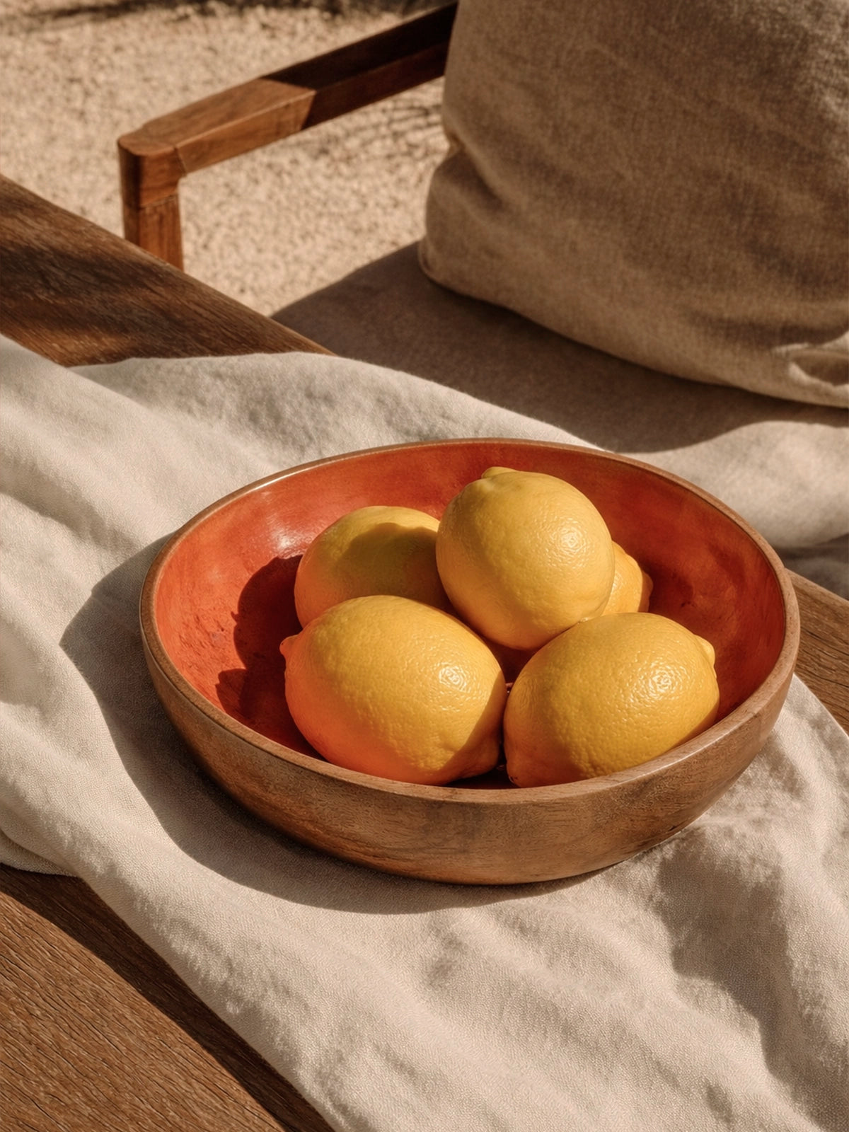 Bol Grande Adriana de Madera de Mango 30 cm | Cuenco XL para Ensaladas, Fruta y Centro de Mesa