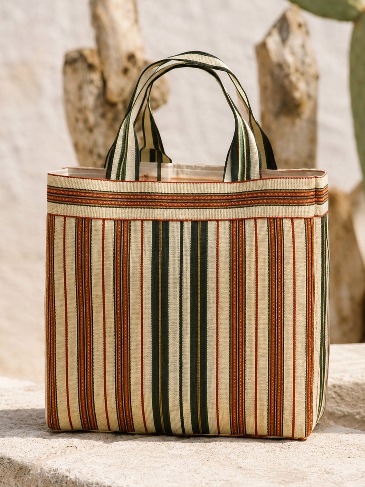 Bolsa tote bag de playa Caleta de plástico reciclado 35 x 24 x 41cm