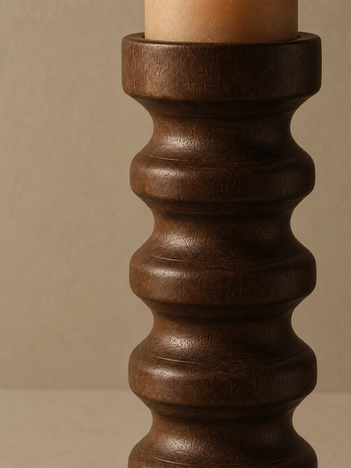 Candelabro de madera Cacao 41 cm