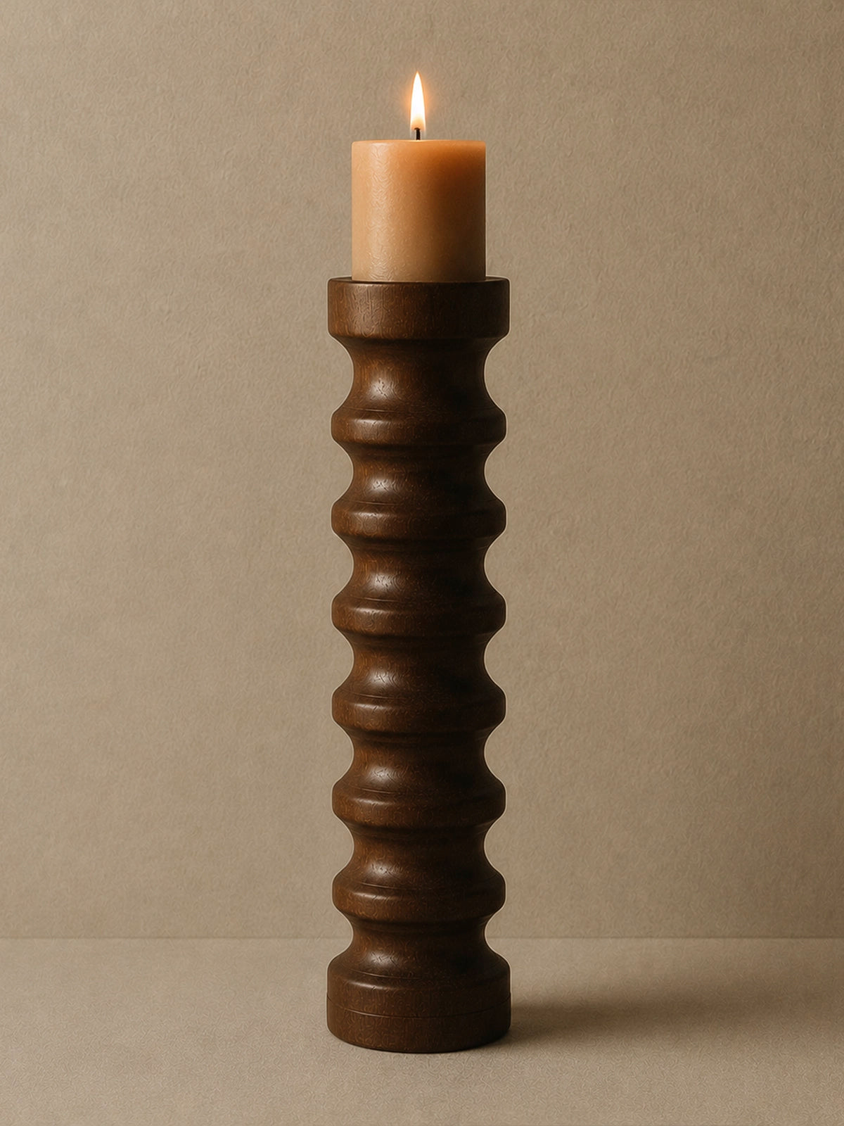 Candelabro de madera Cacao 41 cm