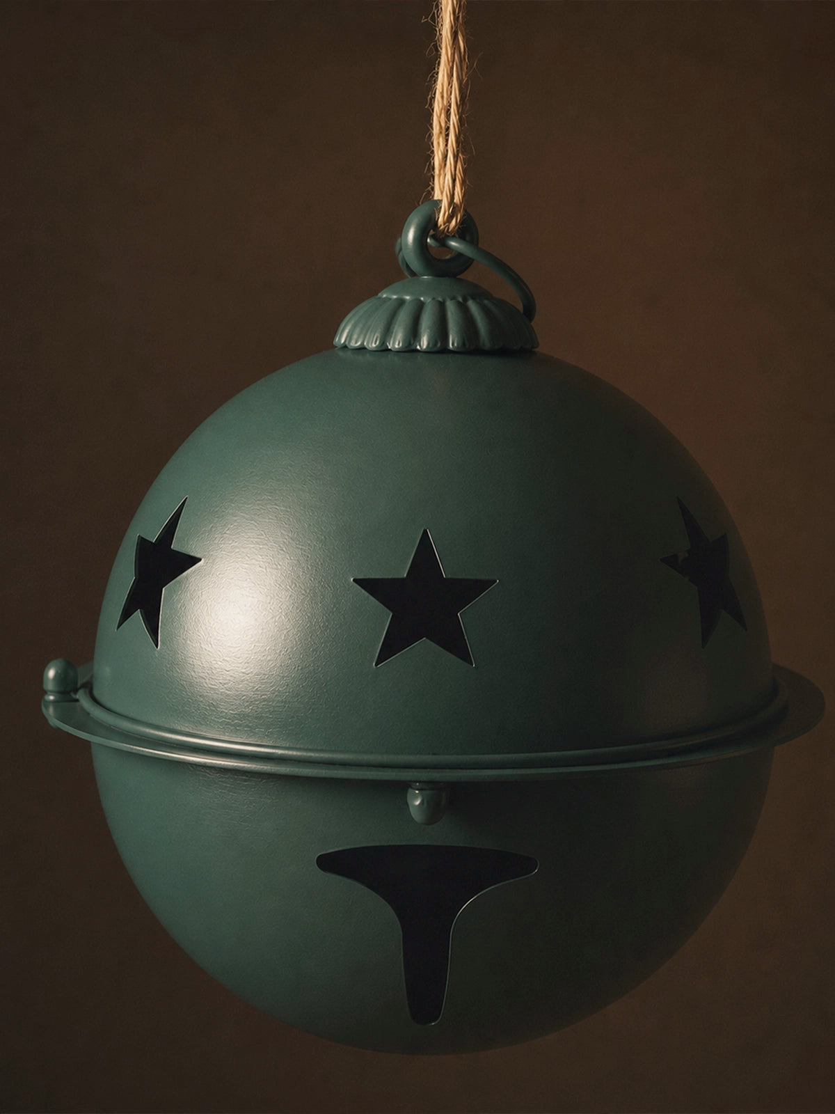 Cascabel Navideño de Metal Verde – 32 cm