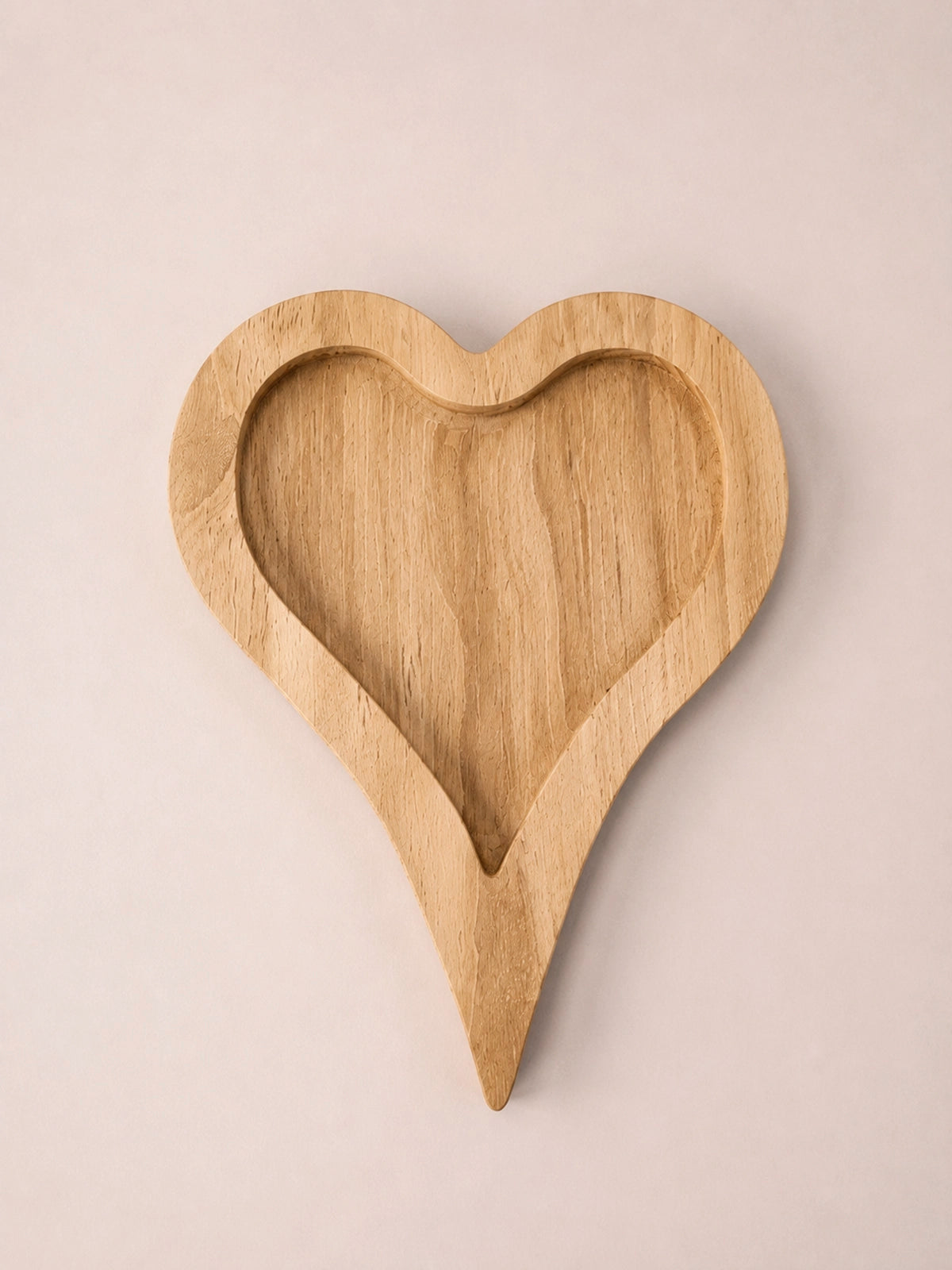 Centro corazón madera natural