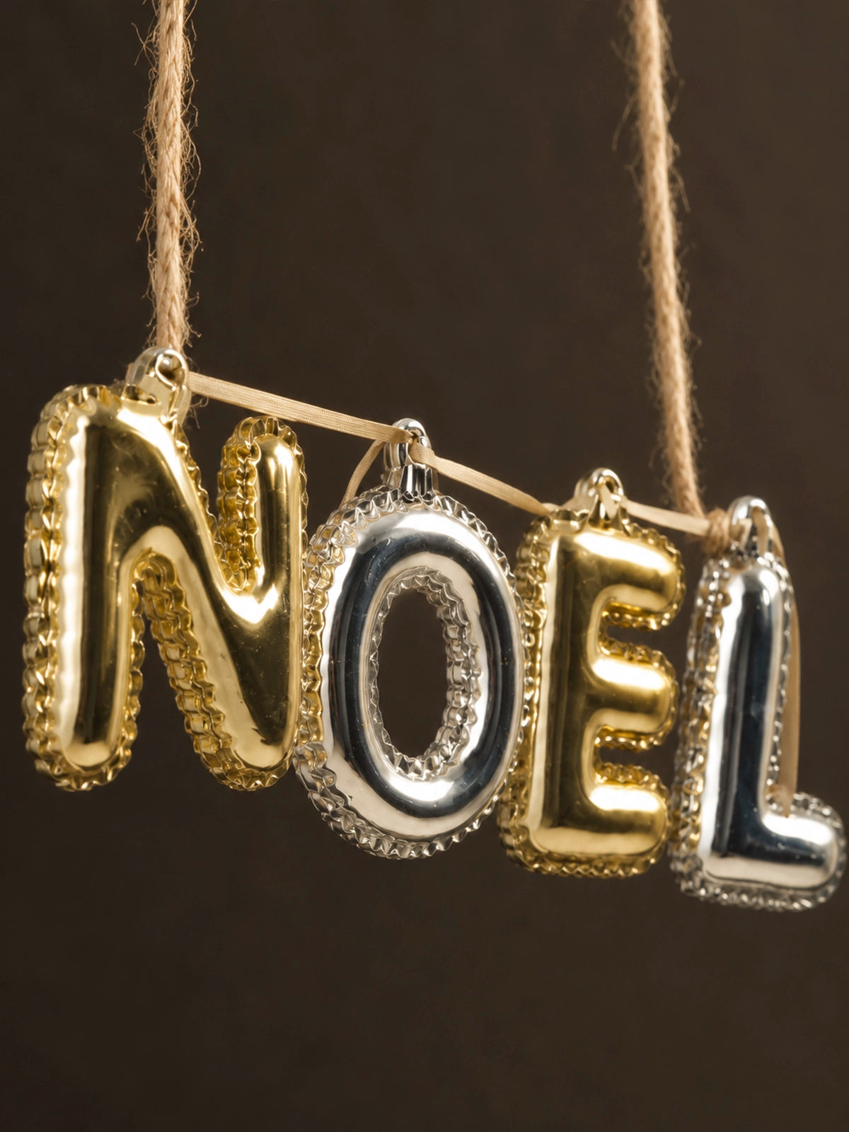 Guirnalda Navideña NOEL – Dorado y Plateado