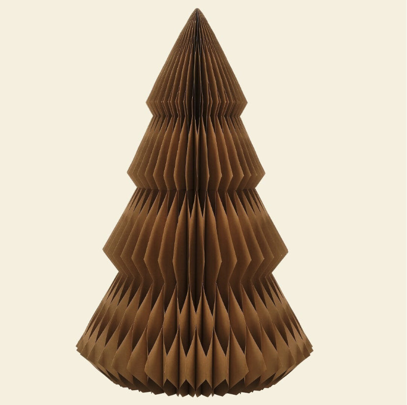 Christmas tree de papel color marrón