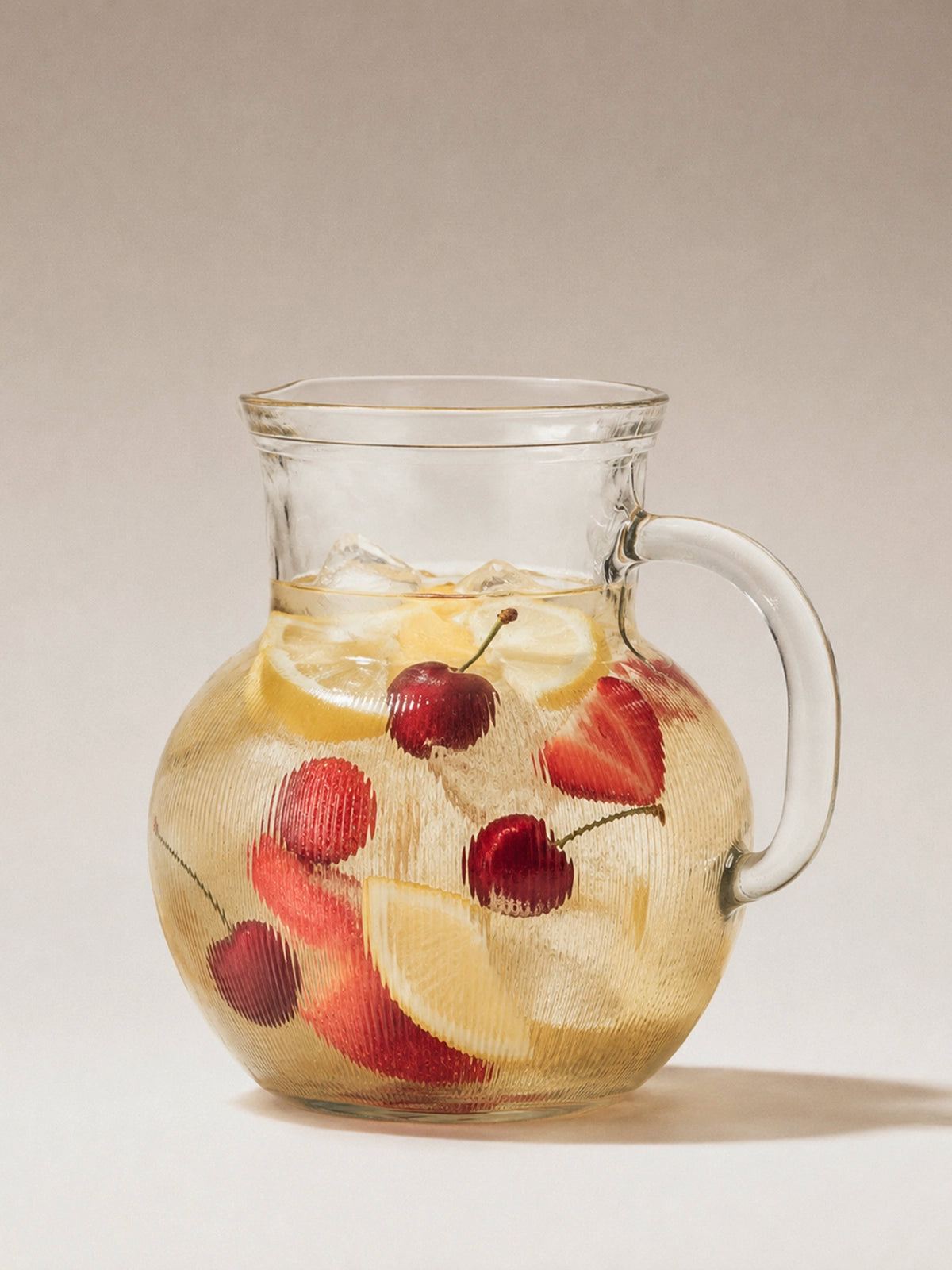 Jarra de vidrio reciclado para agua, limonada y sangría 2,3L