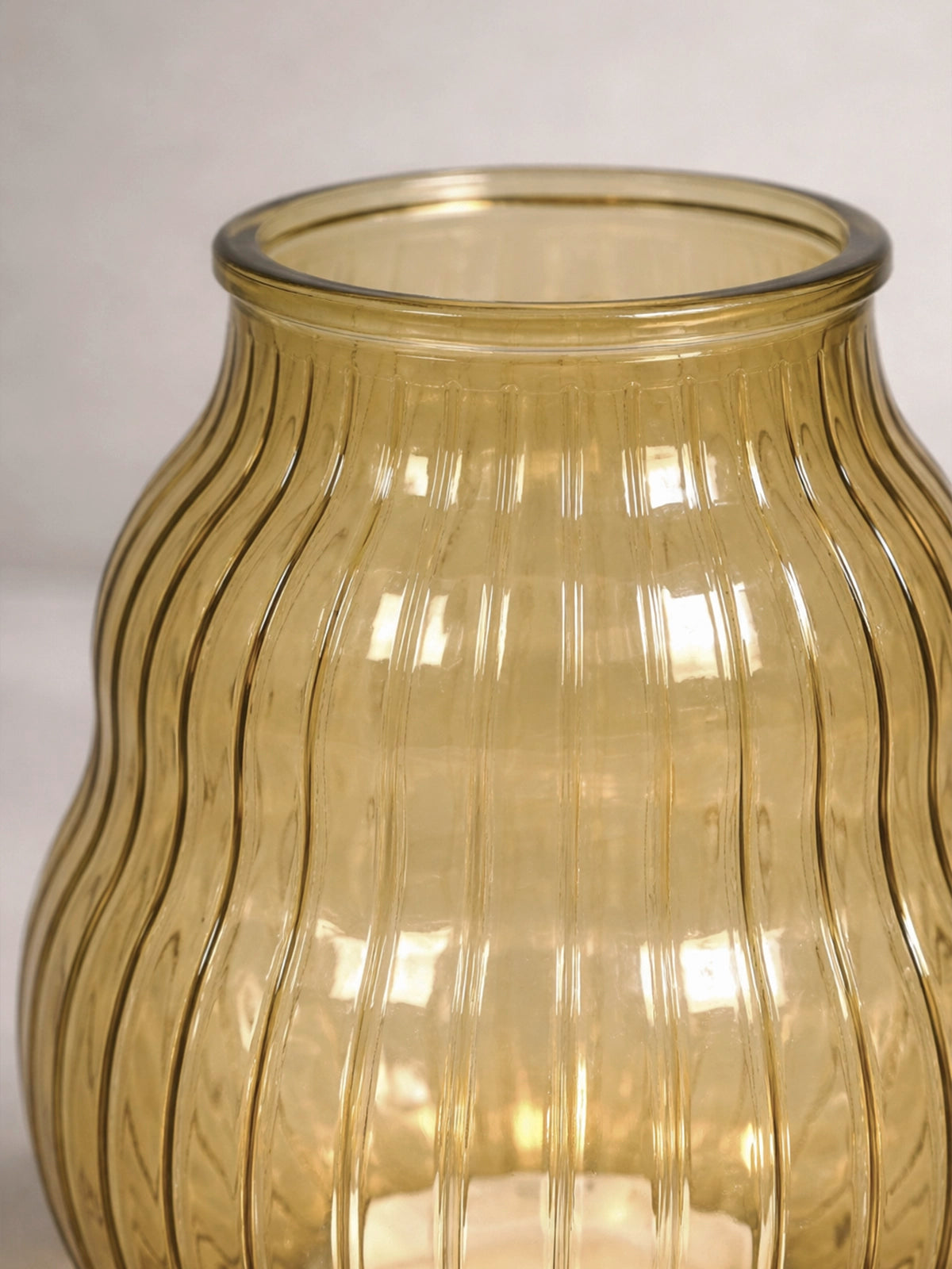 Jarrón Fiorella de Vidrio Reciclado | Portavelas Decorativo de vidrio estilo Mediterráneo