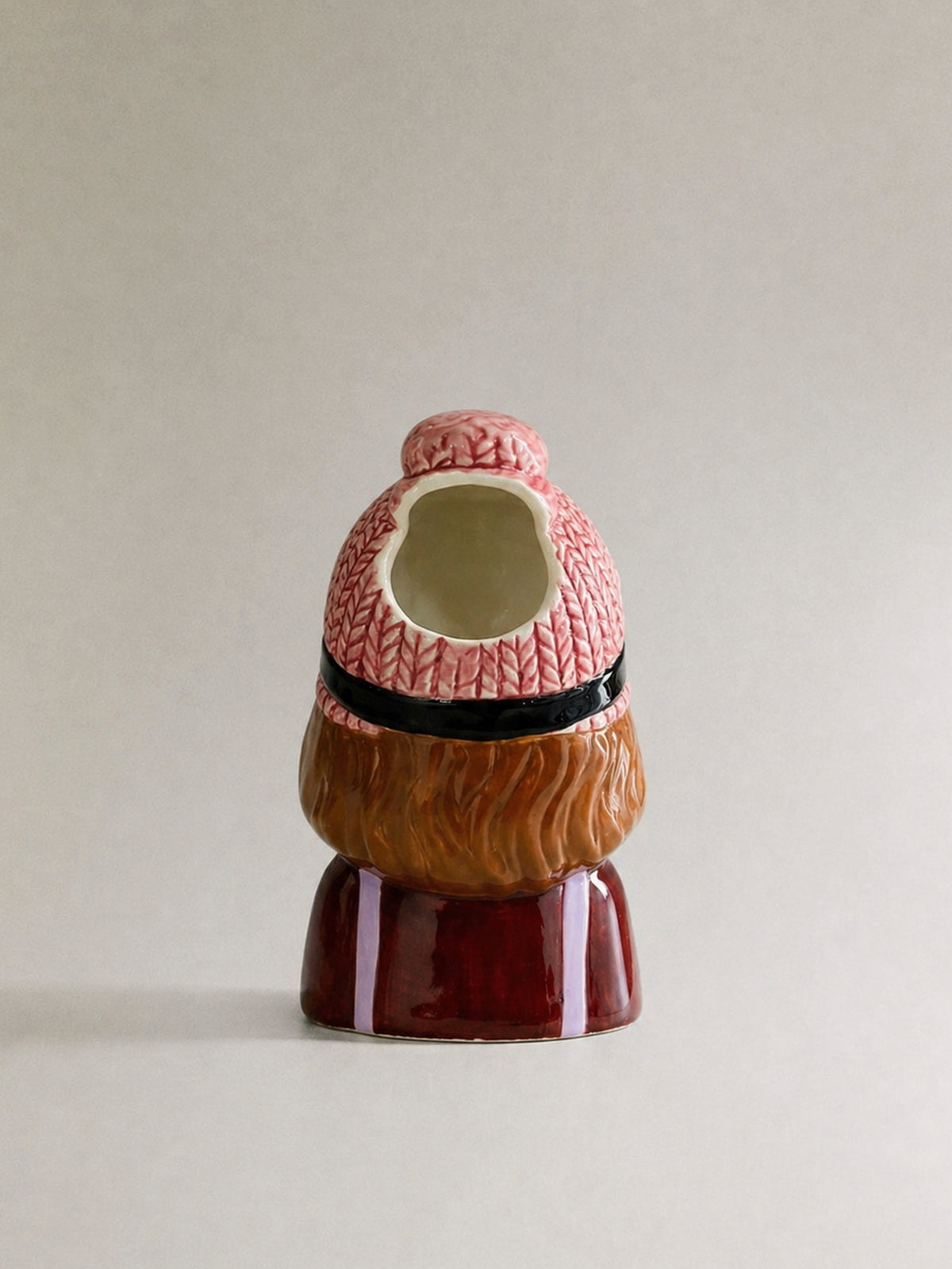 Jarrón Decorativo Chica Esquiadora de Cerámica – 14 cm