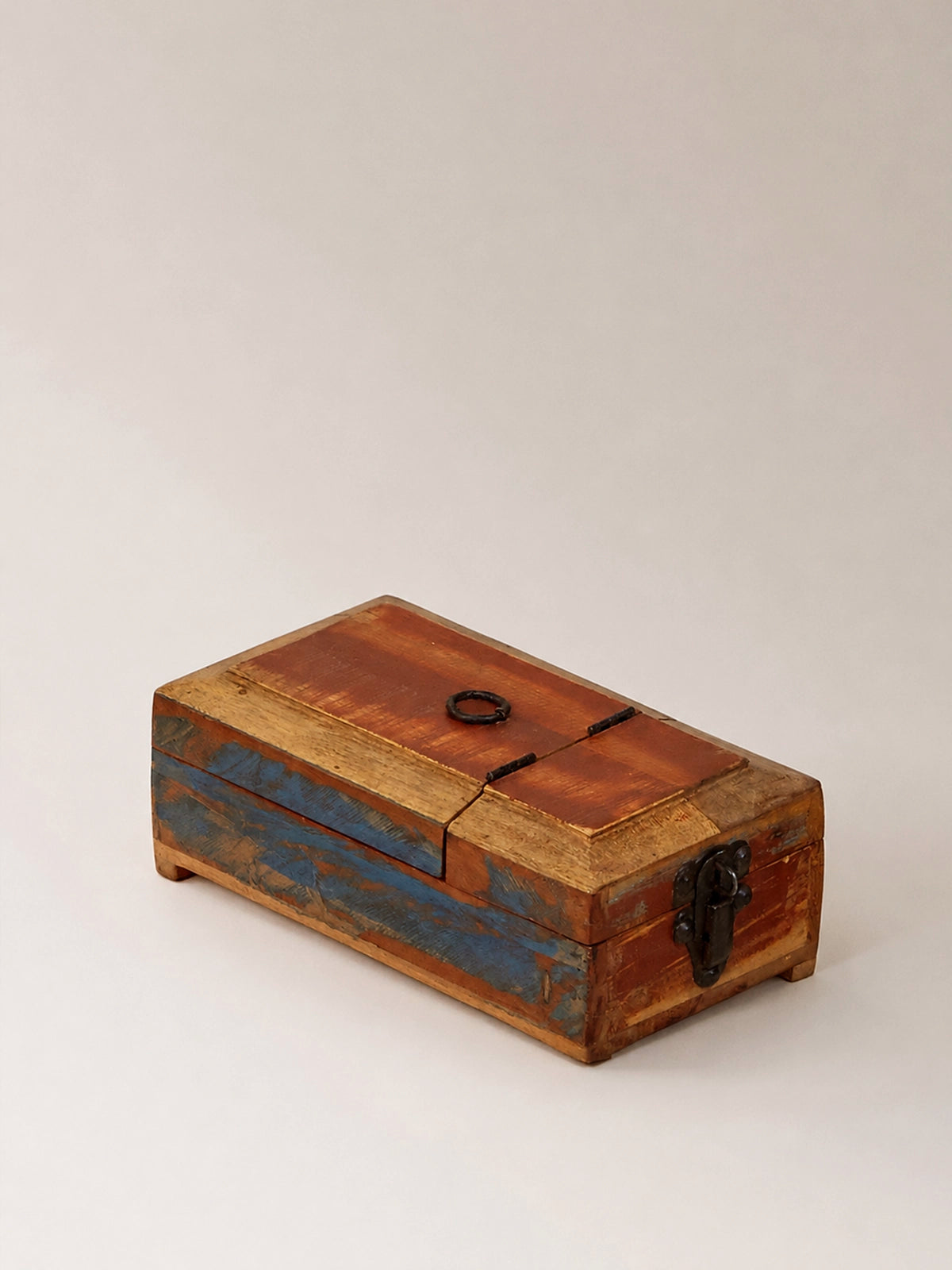 Joyero Antique de madera con espejo 29 x 15 x 10 cm