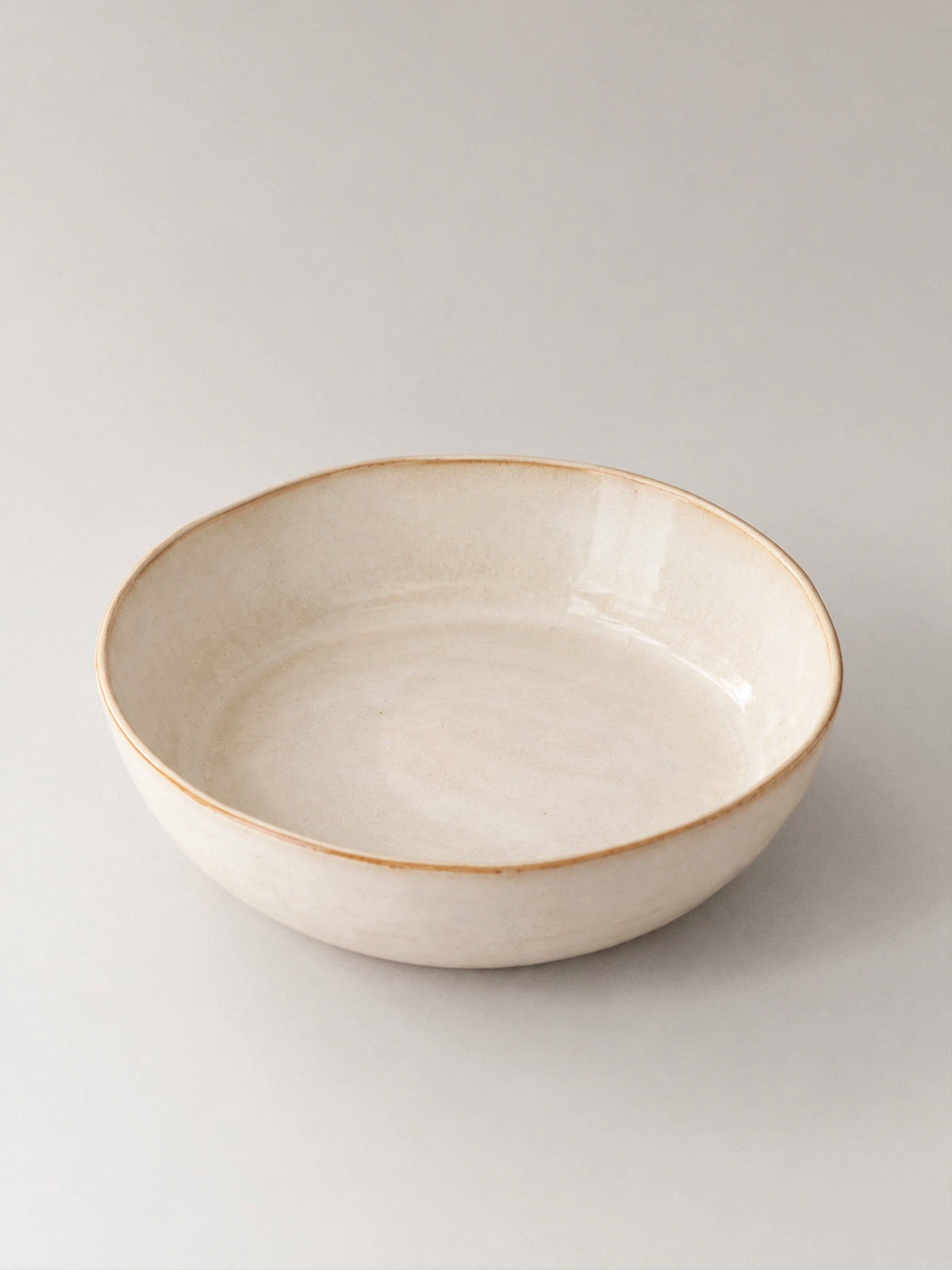 Plato hondo de gres Duna blanco Ø21 cm