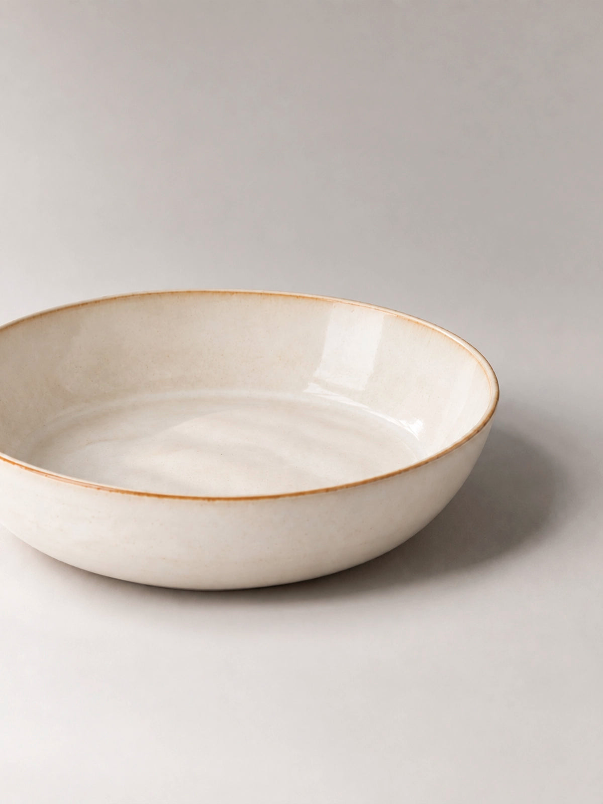 Plato hondo de gres Duna blanco Ø21 cm
