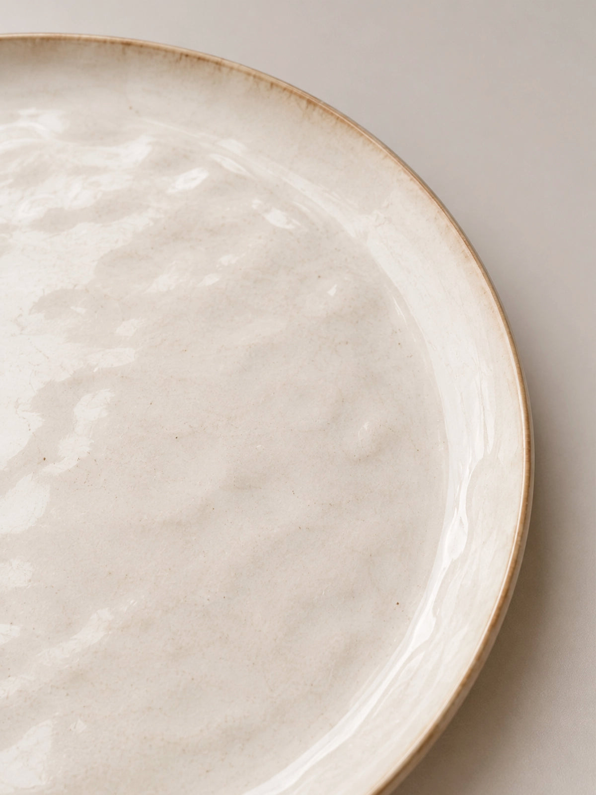 Plato llano Duna de gres blanco Ø27 cm
