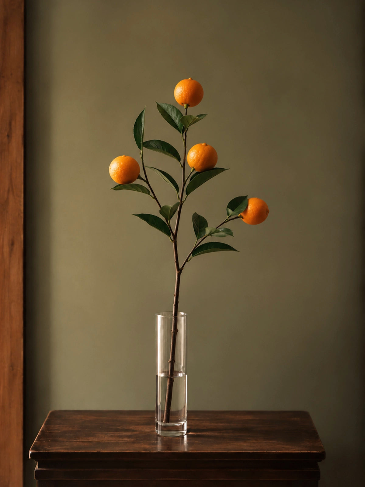 Rama Valencia de naranjas artificiales — decoración mediterránea natural