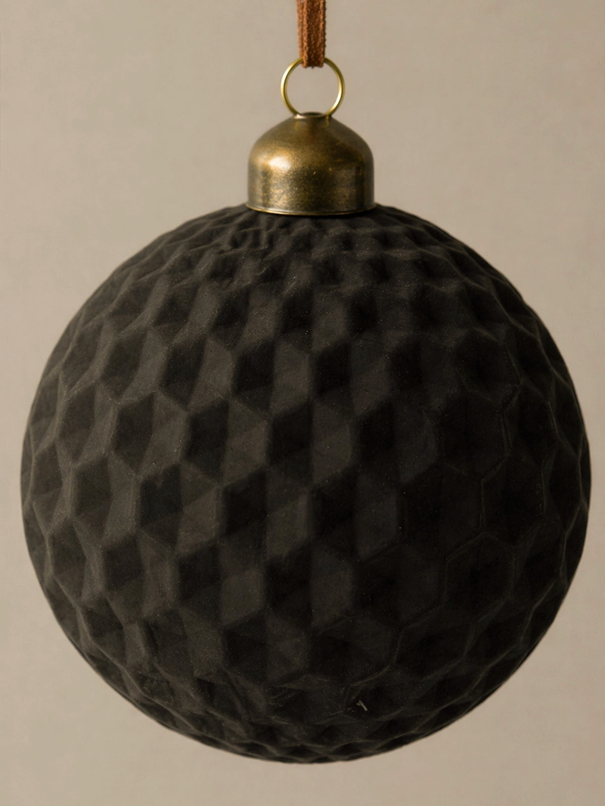 Set de 12 Bolas de Navidad de Cristal Negro – Ø10 cm