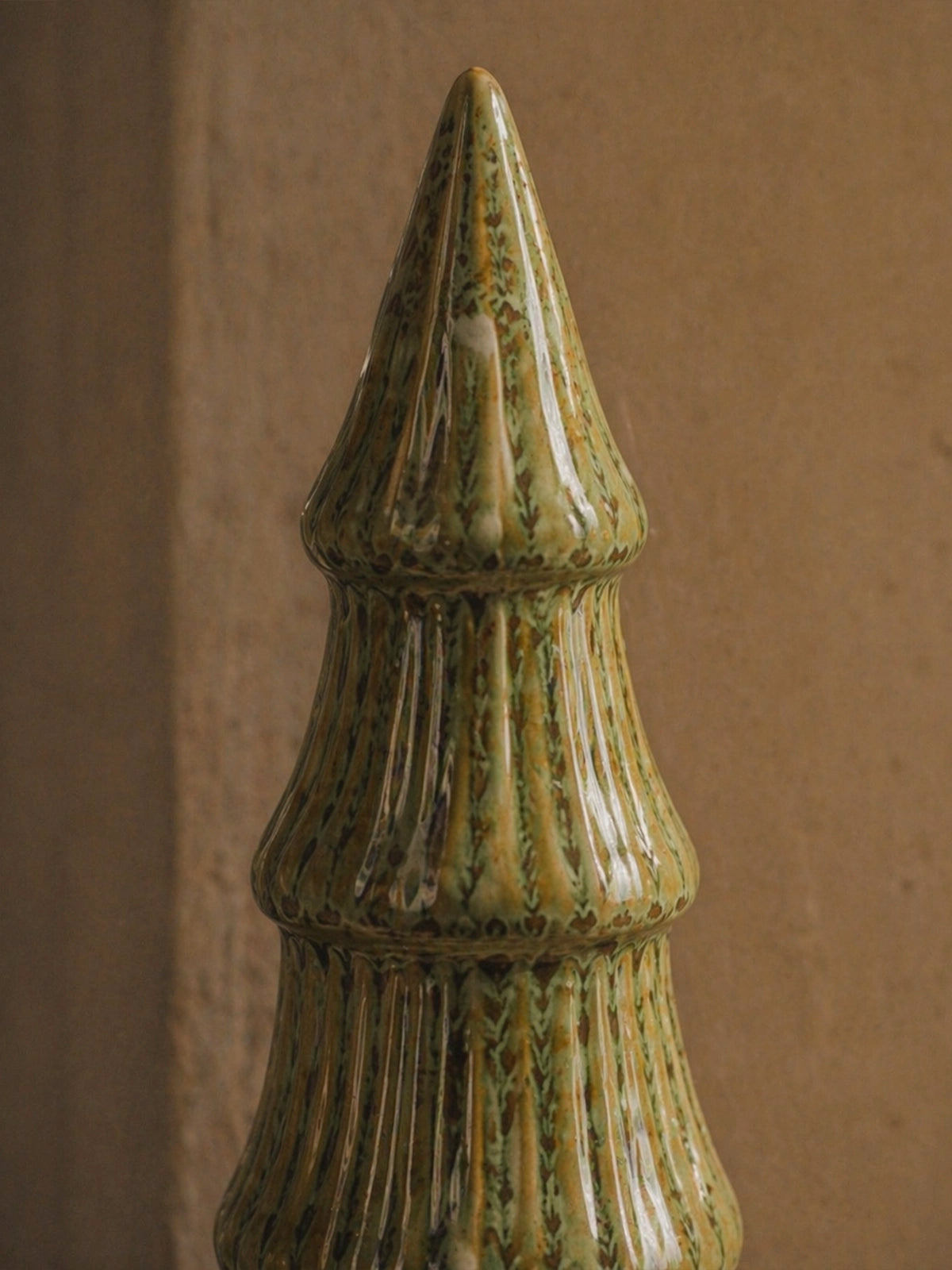 Set de 2 Árboles de Navidad de Gres Verde – 26 cm